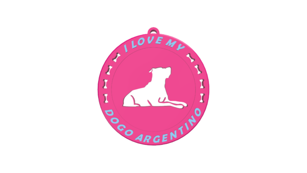 Μπρελόκ Κλειδιών “I love my Dogo Argentino”