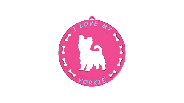 Μπρελόκ Κλειδιών “I love my Yorkie”