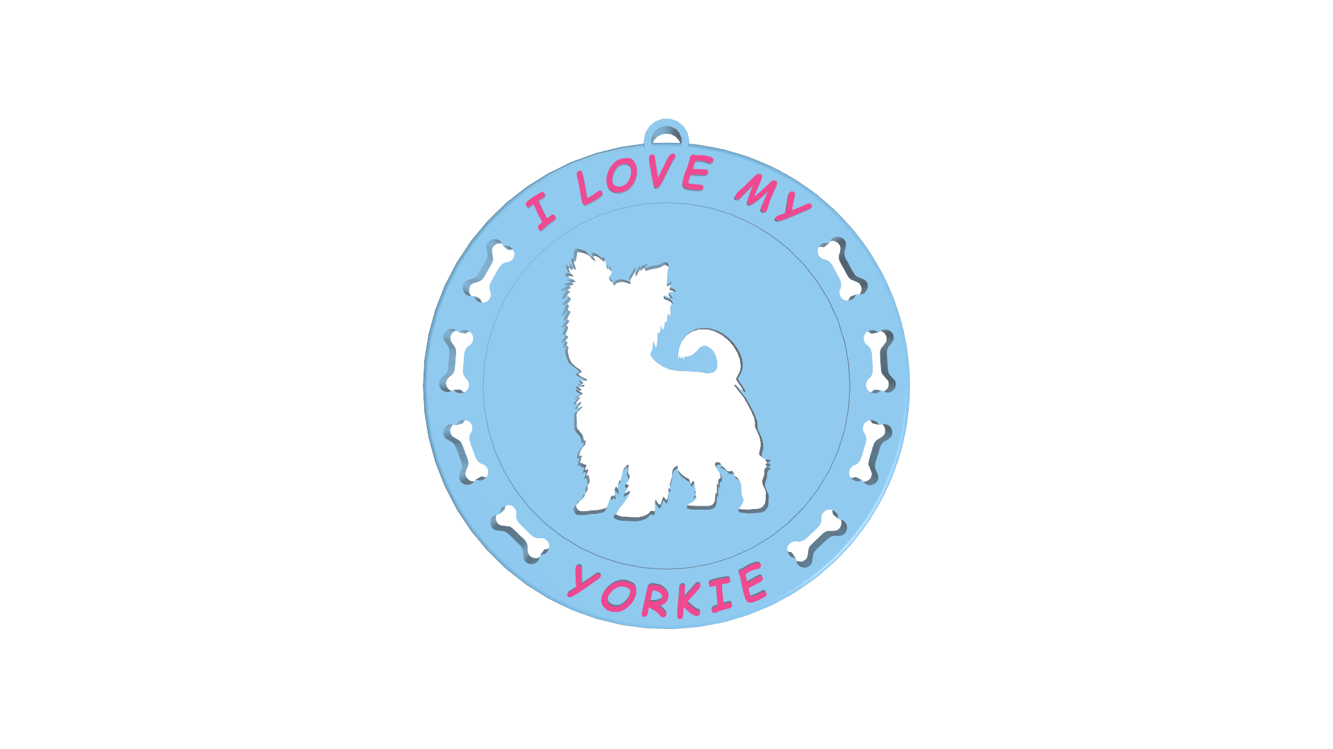 Μπρελόκ Κλειδιών “I love my Yorkie” - Image 2