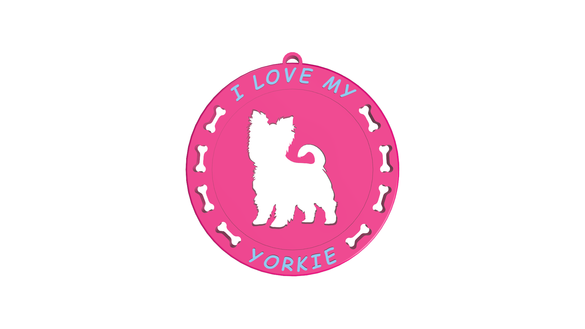 Μπρελόκ Κλειδιών “I love my Yorkie”