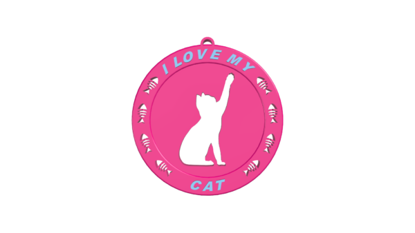 Μπρελόκ Κλειδιών “I love my Cat”