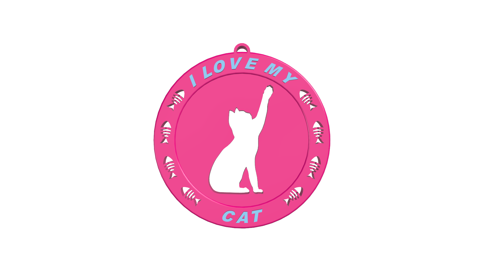 Μπρελόκ Κλειδιών “I love my Cat”