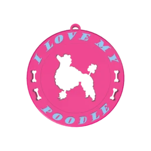 Μπρελόκ Κλειδιών “I love my Poodle”
