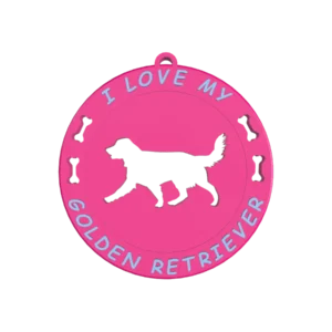 Μπρελόκ Κλειδιών “I love my Golden Retriever”