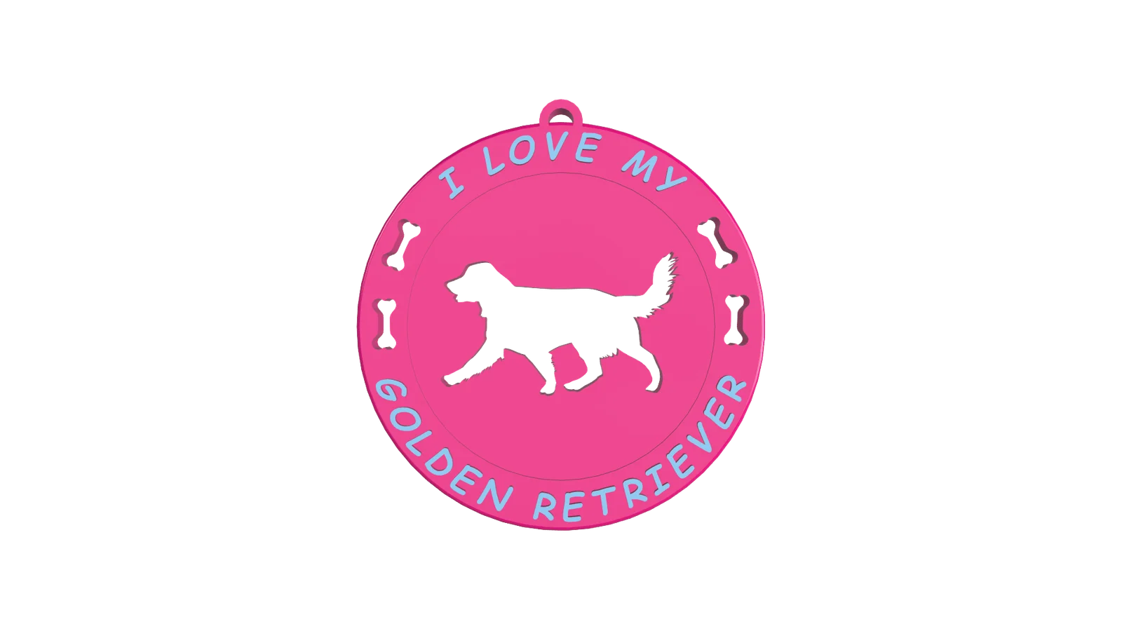 Μπρελόκ Κλειδιών “I love my Golden Retriever”